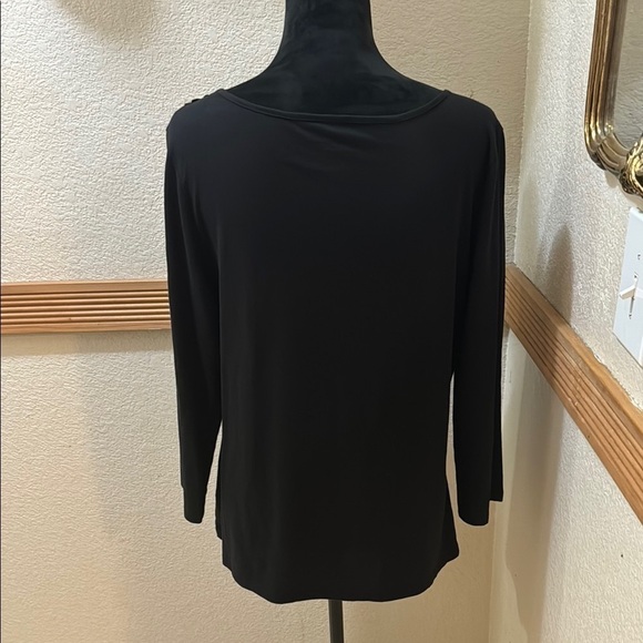 Charter Club XL Elegant Black Ruffled Women's Top!! - Picture 4 of 6